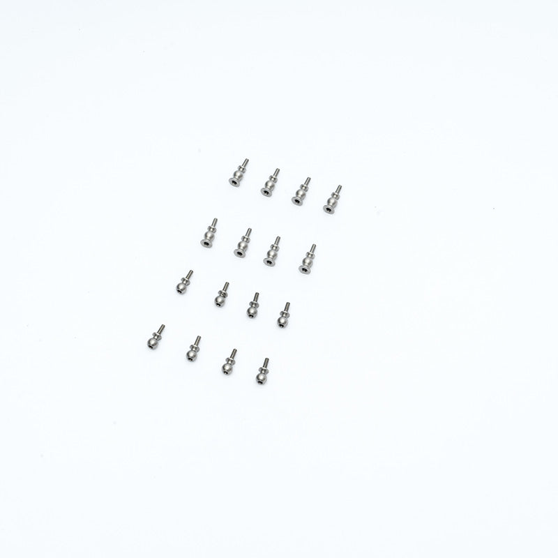 M1.4 ball head screws arranged in a grid for RC model assembly