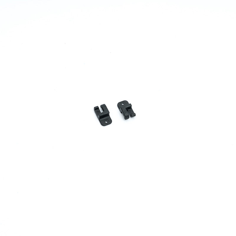 Black wire mounts for RC models ensuring secure installation and reliability.
