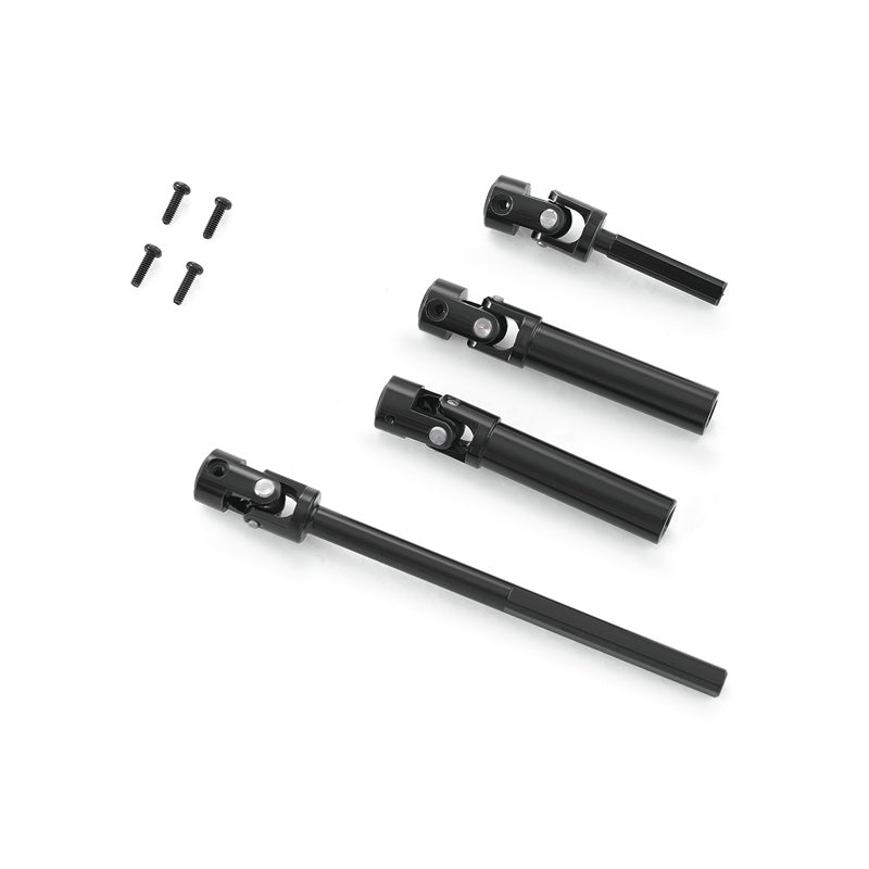 Black universal joint drive shafts and screws for 1:18 Hummer EV RC model
