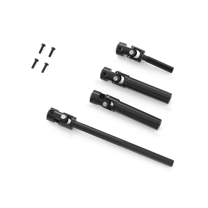 Black universal joint drive shafts and screws for 1:18 Hummer EV RC model