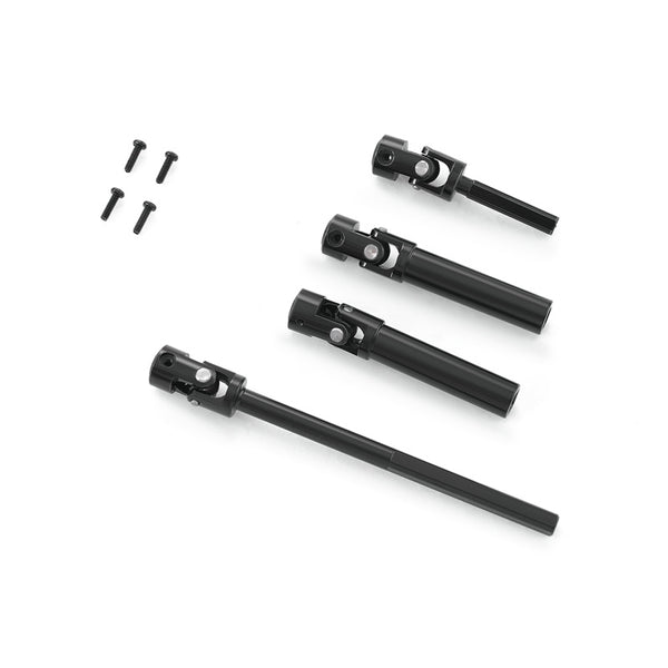 Black universal joint drive shafts and screws for 1:18 Hummer EV RC model
