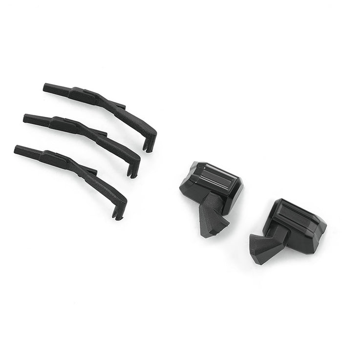 Black wiper blades and rearview mirrors for 1:18 HUMMER EV RC model