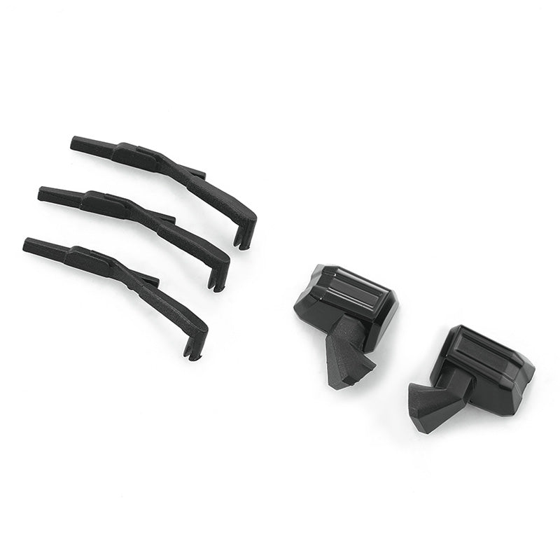 Black wiper blades and rearview mirrors for 1:18 HUMMER EV RC model