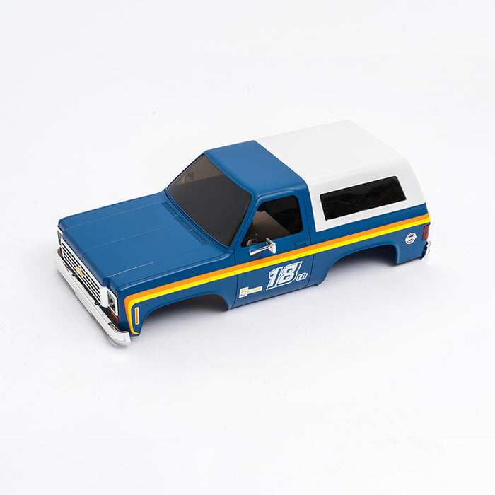 1:24 K5 PRO car body assembly painted blue and white with number 18