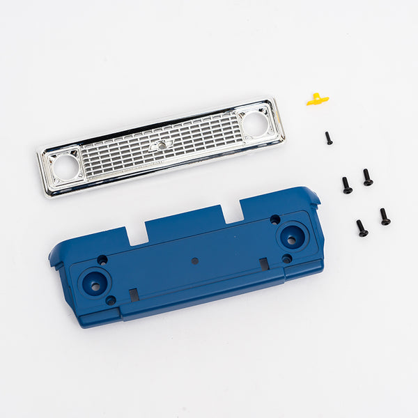 1:24 K5 PRO Exhaust Plate Style A in blue/red with screws and yellow clip