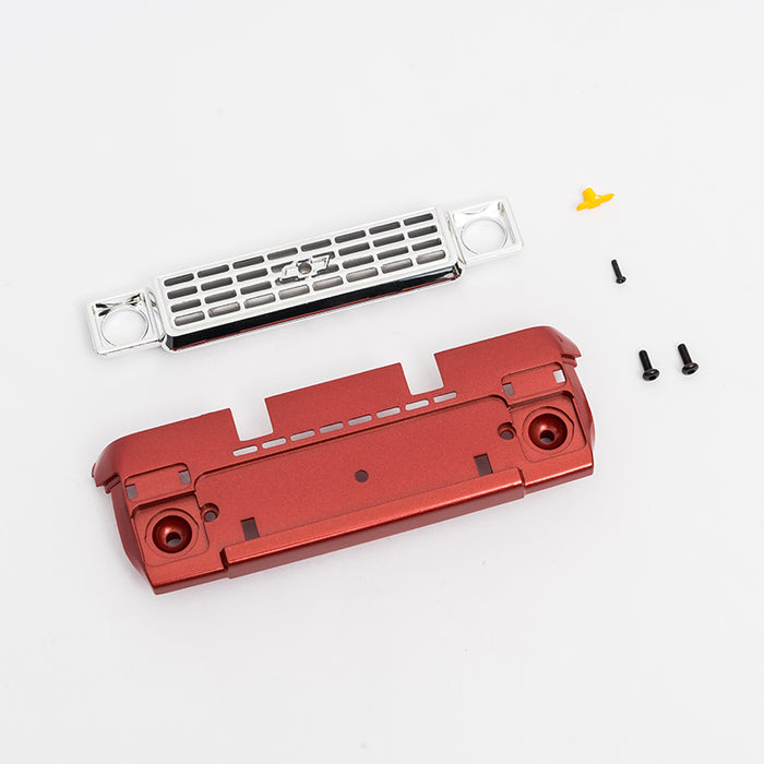 1:24 K5 PRO Exhaust Plate in blue and red, includes screws and yellow clip accessory