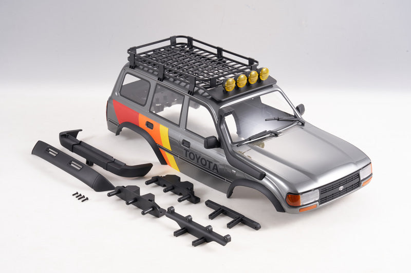 FCX10 TOYOTA LC80 CAR BOBY ASSEMBLY PAINTED (GRAY)