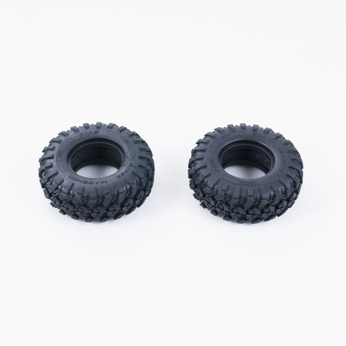 FCX10 Range Rover/Defender MT Tires 4.3" 1 Pair (25 Degrees) with Foam