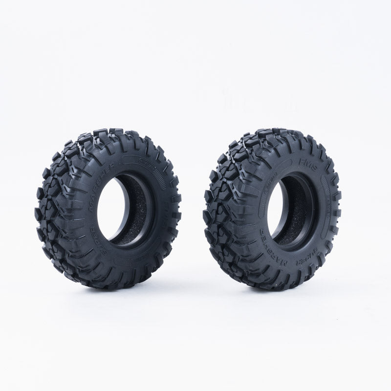 FCX10 Range Rover/Defender MT Tires 4.3" 1 Pair (25 Degrees) with Foam