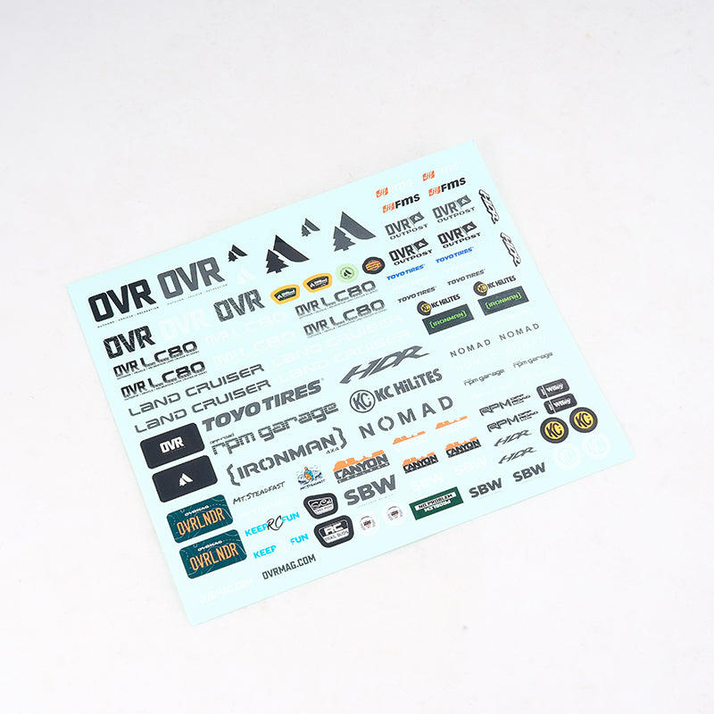 FCX10 LC80 Brushless OVR Decal Sheet