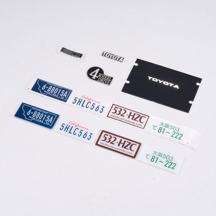 1:10 Toyota FJ40 DECAL SHEET & LOGO PLATE
