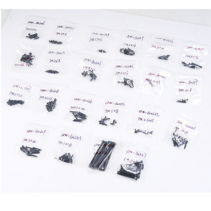 FMT10 Colorado Screw Set: Assorted screws in labeled bags