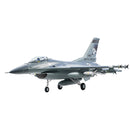 F-16 Fighting Falcon EDF jet in battlefield gray design, showcasing realistic detail.