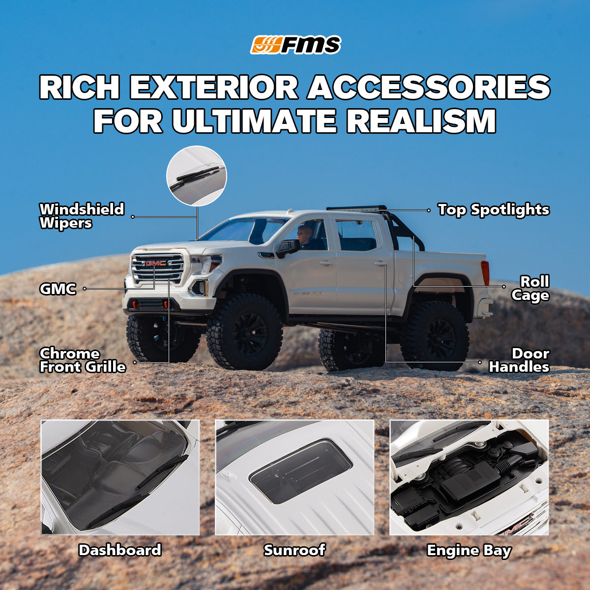 FMS FCX18S 1:18 GMC Sierra S RTR Brushless