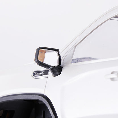 White 1:18 GMC Sierra S RTR RC truck door, mirror, V8 badge.
