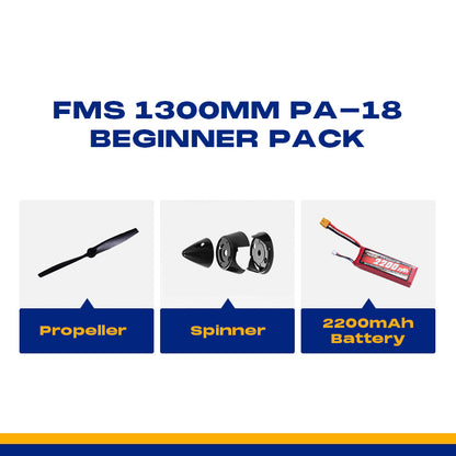 FMS 1300mm PA-18 Beginner Pack
