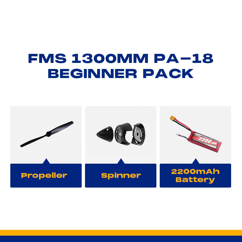 FMS 1300mm PA-18 Beginner Pack