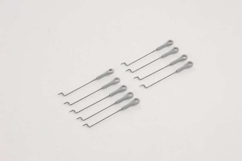 Gray linkage rods for remote control models, set of eight pieces.