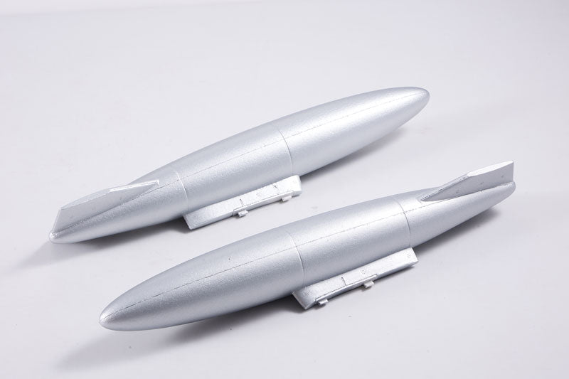F-86 oil tanks with silver finish, designed for realistic RC model aircraft