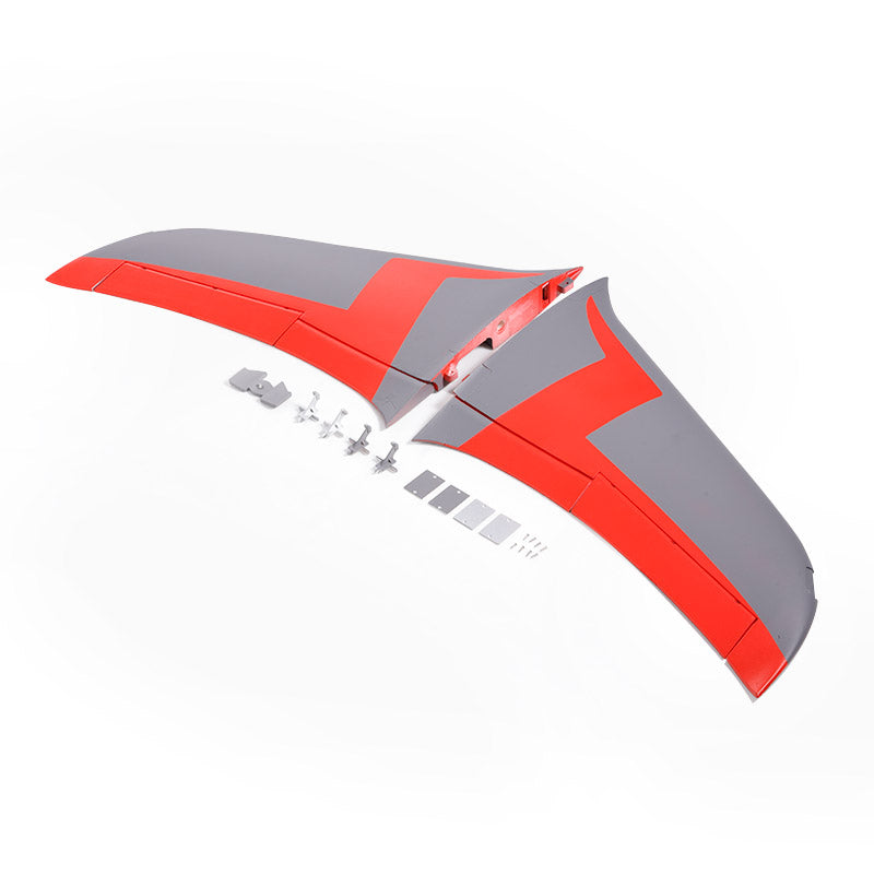 80mm Integral Main Wing Set in red and gray for RC model airplanes
