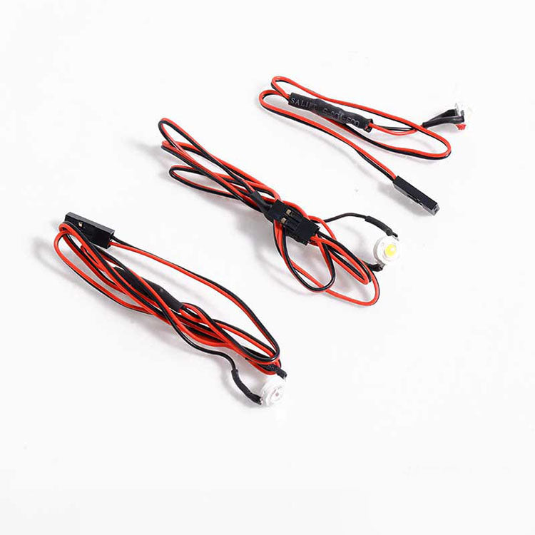 Three LED wires for RC models in red and black