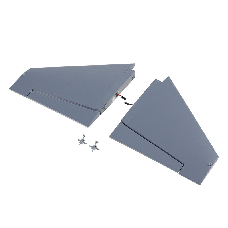 64mm F-16 main wing set in battlefield gray with attachment components.