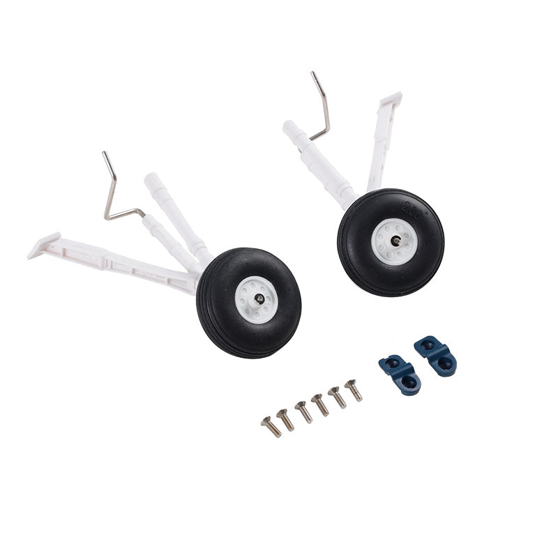 64mm F-16 Thunderbird main landing gear set with wheels and hardware
