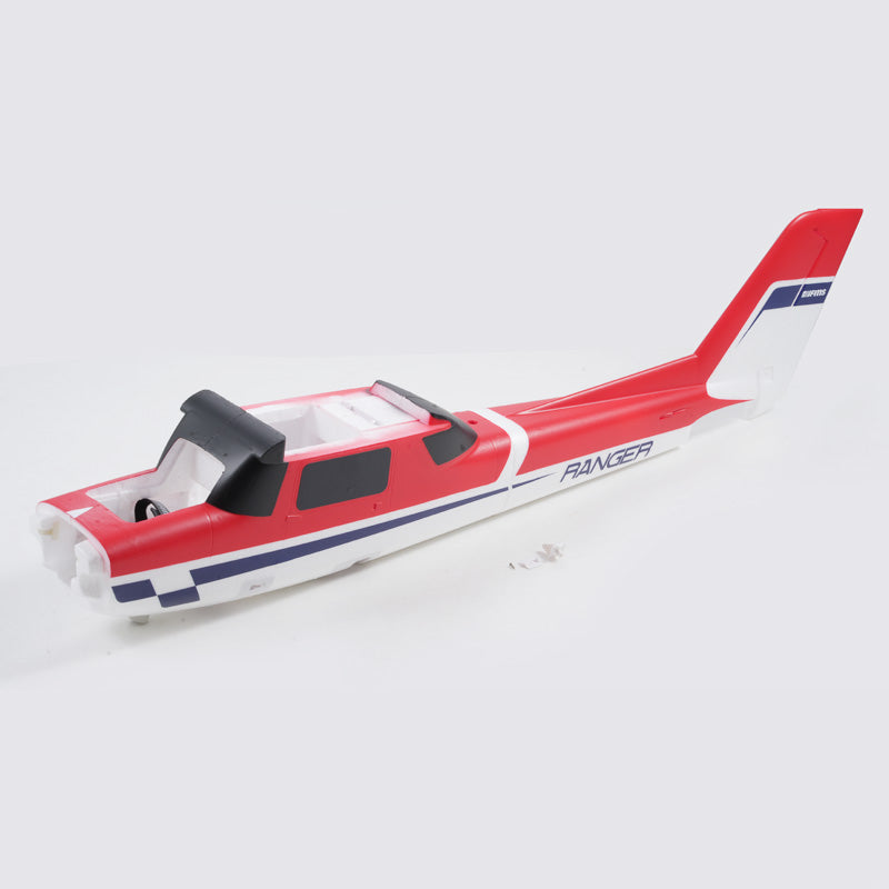 1220mm Ranger V2 fuselage model in red with white and blue accents