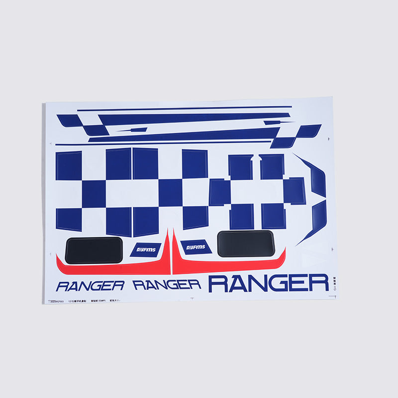 1220mm Ranger V2 Decal Sheet (Red/Green/Yellow) | FMS