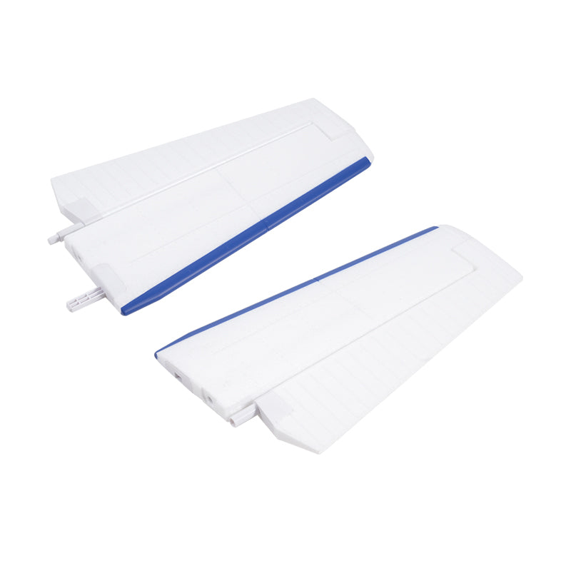 1500mm Cessna 182 horizontal stabilizers in red and blue.