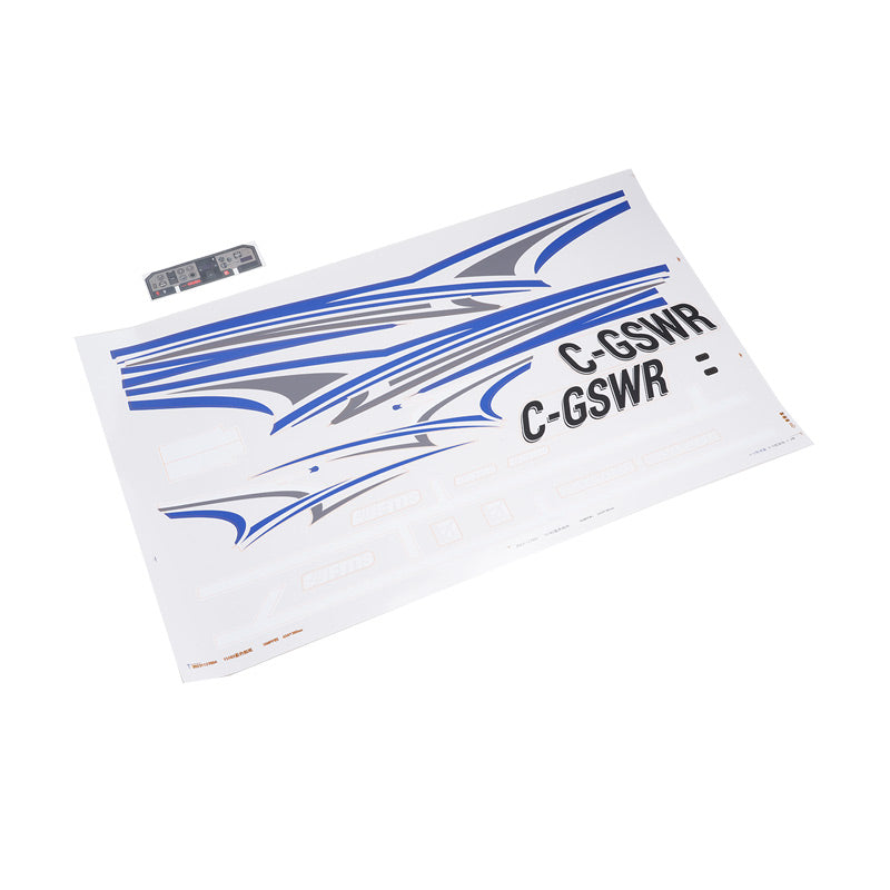 Cessna 182 decal sheet in red and blue, label C-GSWR for 1500mm model.