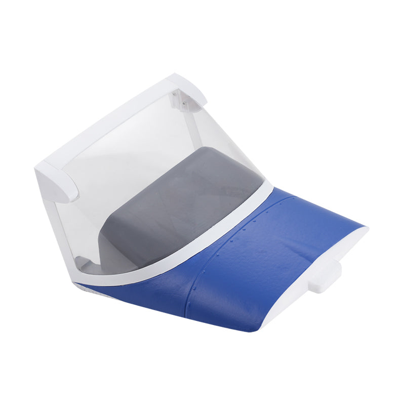 Blue and white cockpit canopy for 1500mm Cessna 182 aircraft model