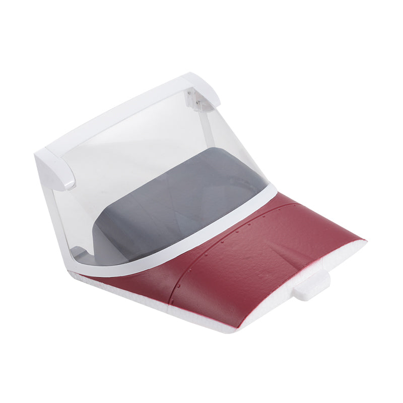 Red and white cockpit canopy for 1500mm Cessna 182 model airplane
