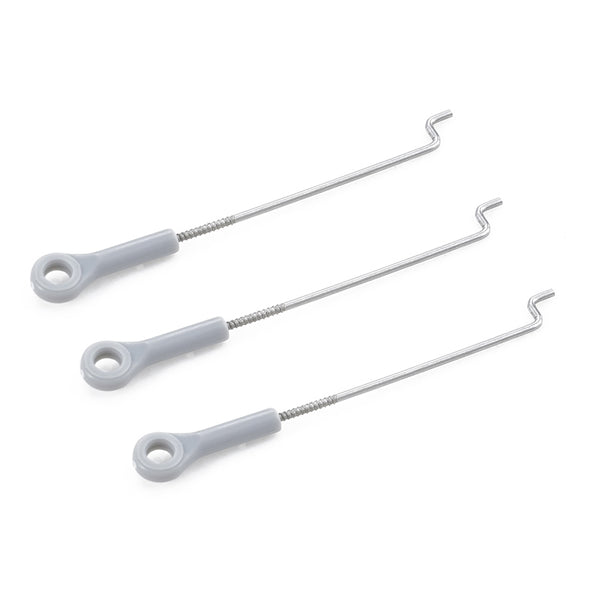 Linkage rods for 64mm J-10 RC model, set of three in gray.