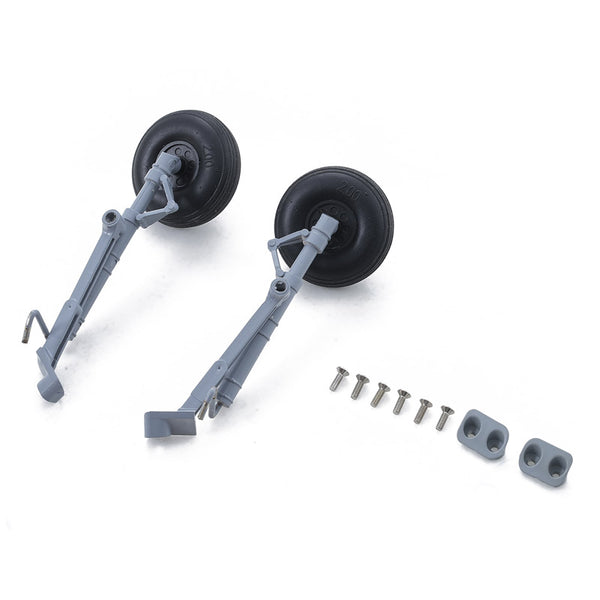 64mm J-10 main landing gear set in gray and blue with screws