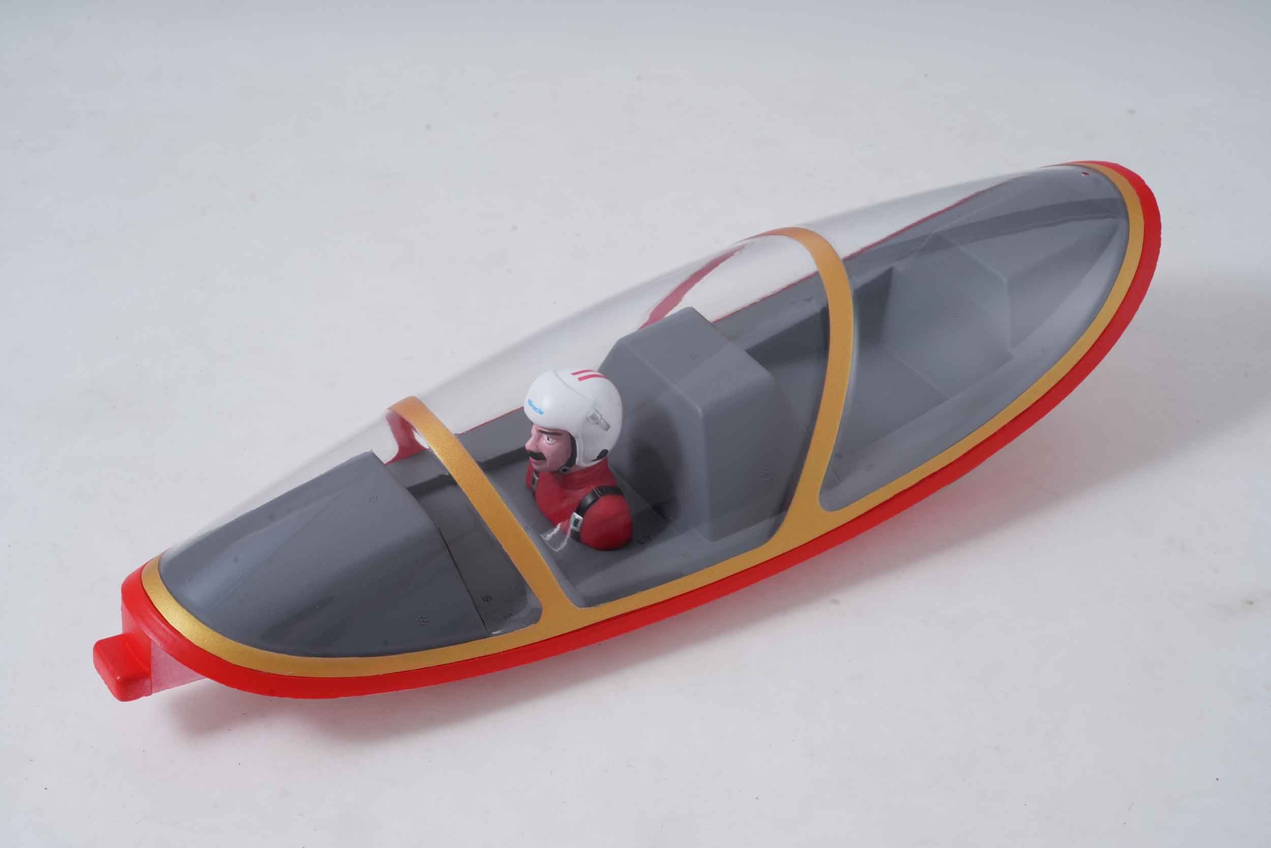 90mm Avanti airplane canopy model with pilot figurine