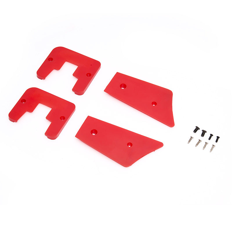 Red main landing gear cover set for 90mm Avanti RC aircraft