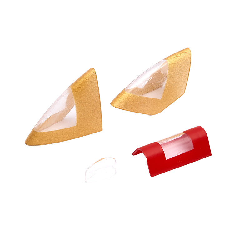 90mm Avanti lamp cover in gold and red, includes transparent lens.