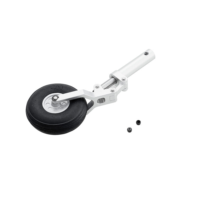 90mm Avanti front landing gear set with black wheel and metal arm