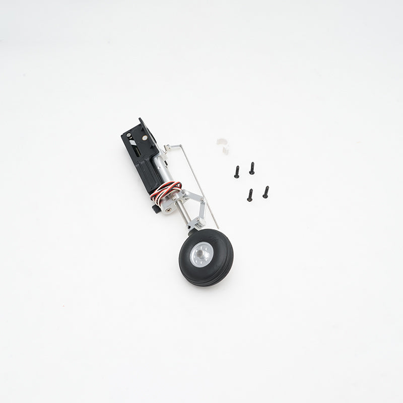 Front landing gear system for 70MM A-10 Thunderbolt V2 RC model.