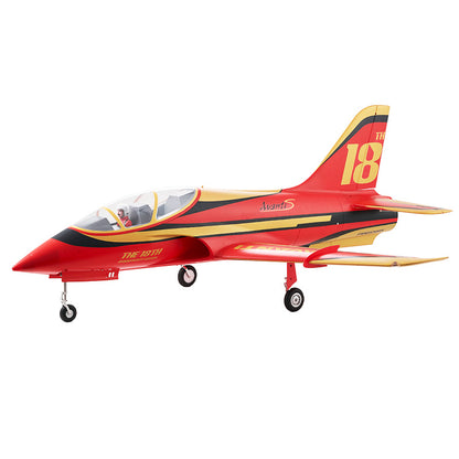 FMS EDF Jet 90mm Avanti PNP 18th Anniversary Edition in red and gold colors