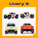 Four different views of a toy truck with 'Fun-Haver' branding on an orange background.