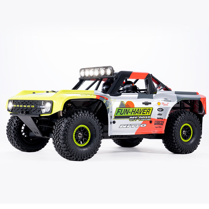 Model off-road vehicle with 'Fun-Haver' branding on a white background