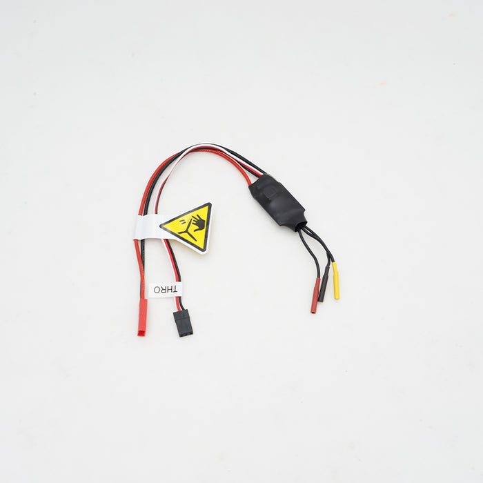 12A ESC for 850mm Ranger with warning label and color-coded wires