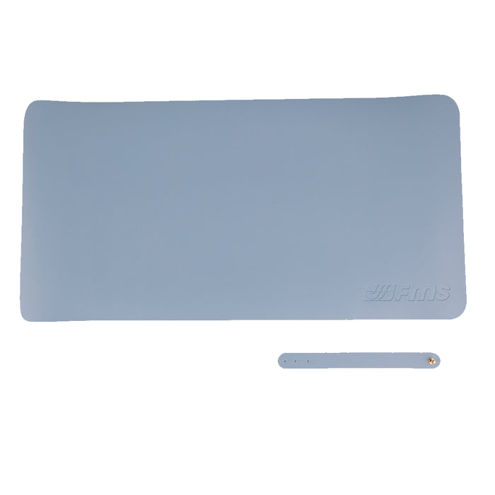 FMS customized light blue cowhide mouse pad with logo