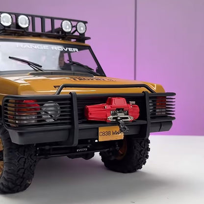 Cabrestante eléctrico de una sola potencia 1:10 (rojo) - Incluye control remoto y receptor