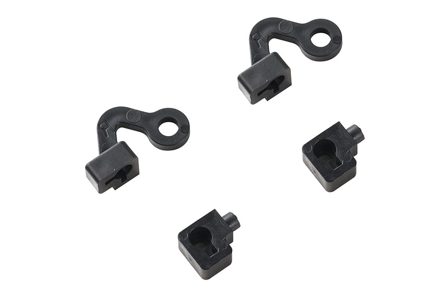 FJ Cruiser hood mount set with four black plastic clips for RC models