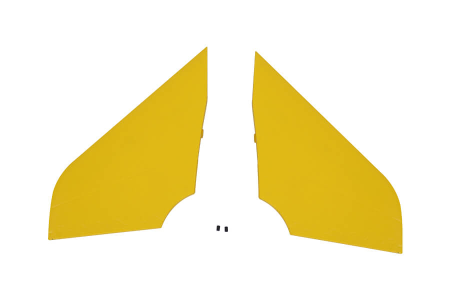 Yellow canard wings for 80mm Rafale RC airplane