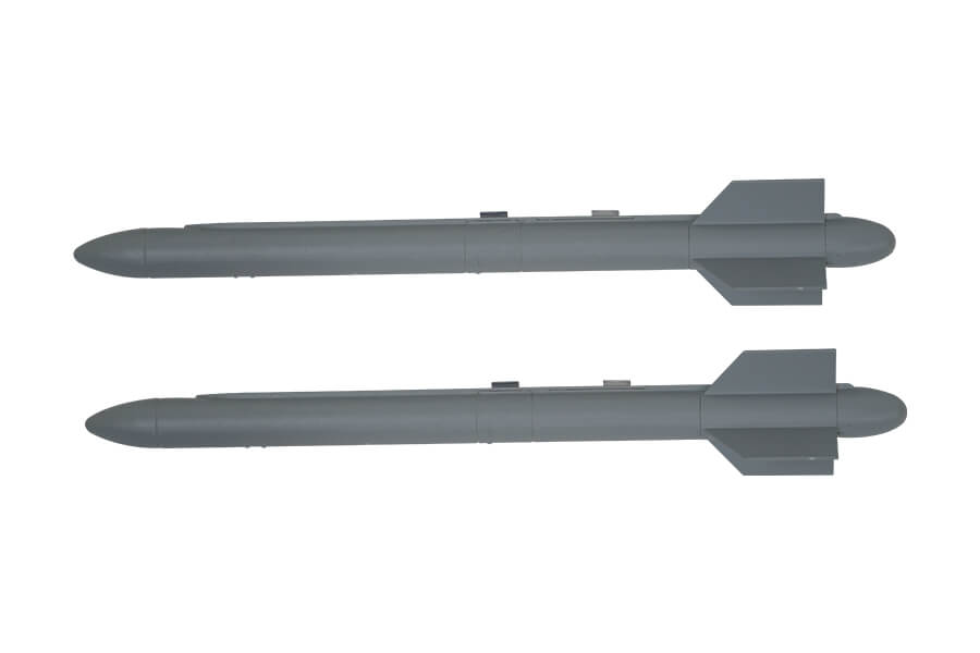 Gray wingtip missiles for RC airplane models