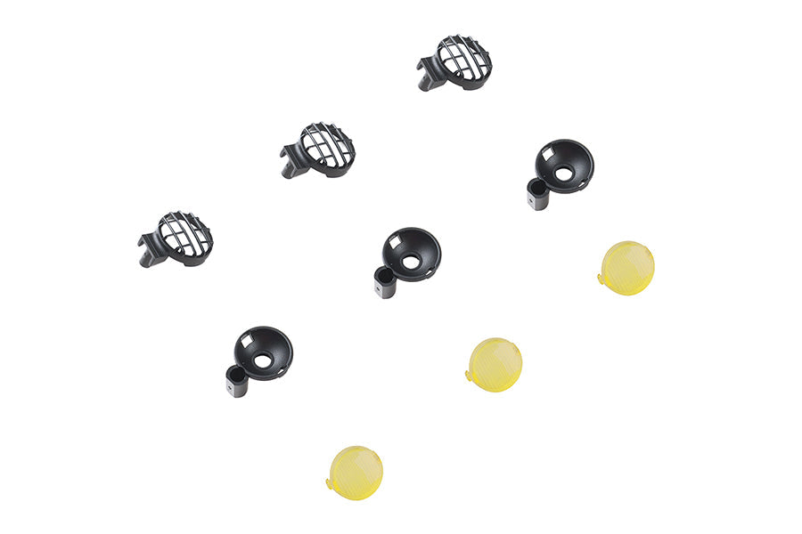 1:18 FJ Cruiser spotlight cup set with black and yellow parts.